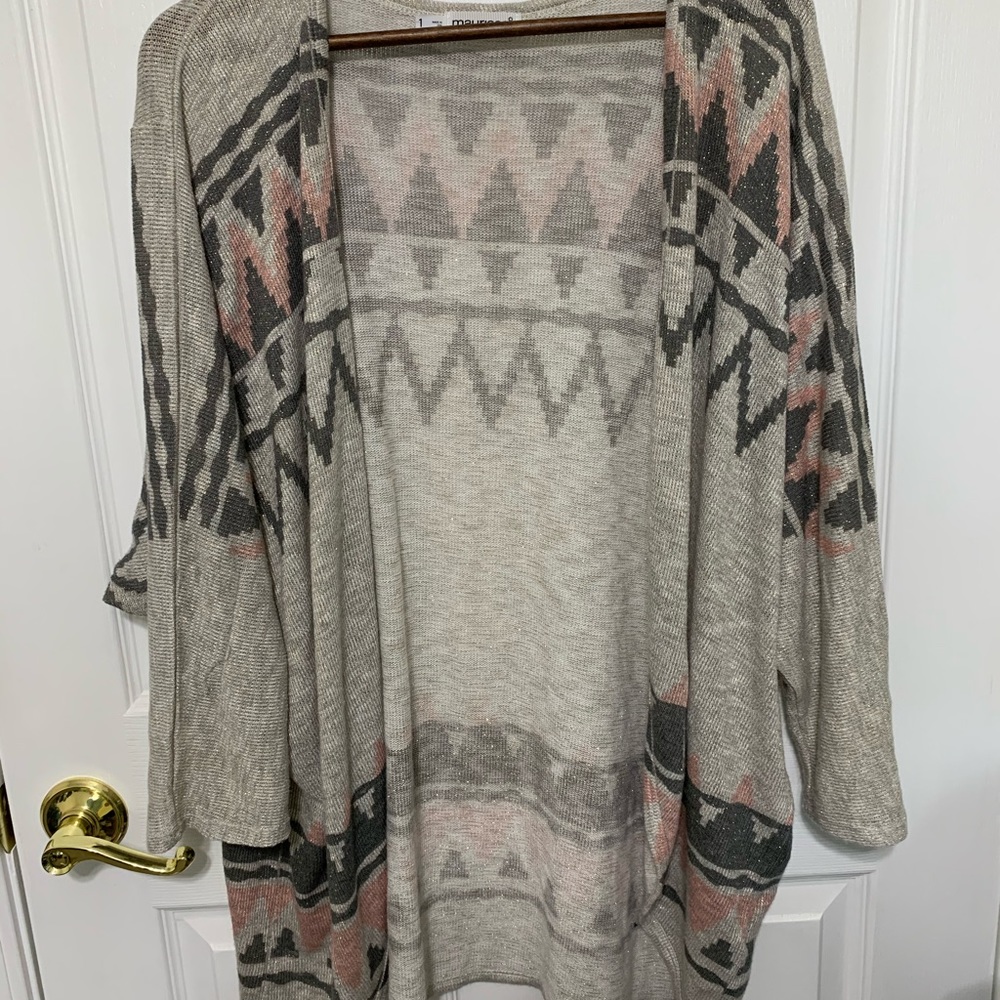 Maurice’s Aztec print cardigan Size 1